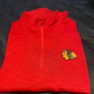 Blackhawks long sleeve quarter zip pullover